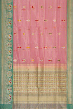 Image of Banarasi Tissue Organza Pink Saree