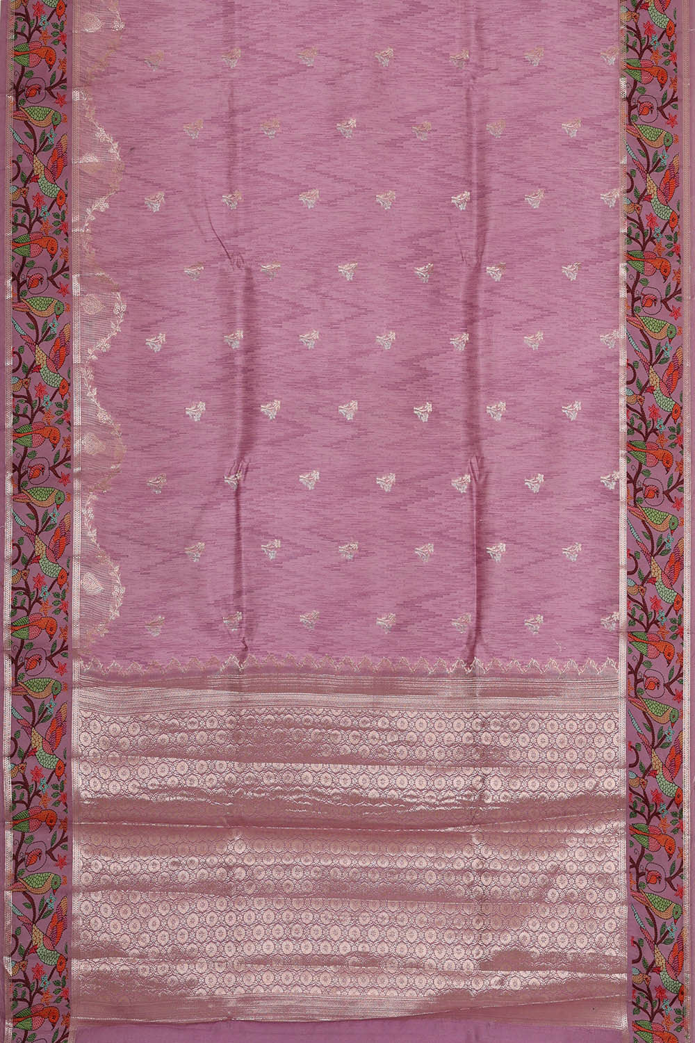 Lavender Pink Silk Saree
