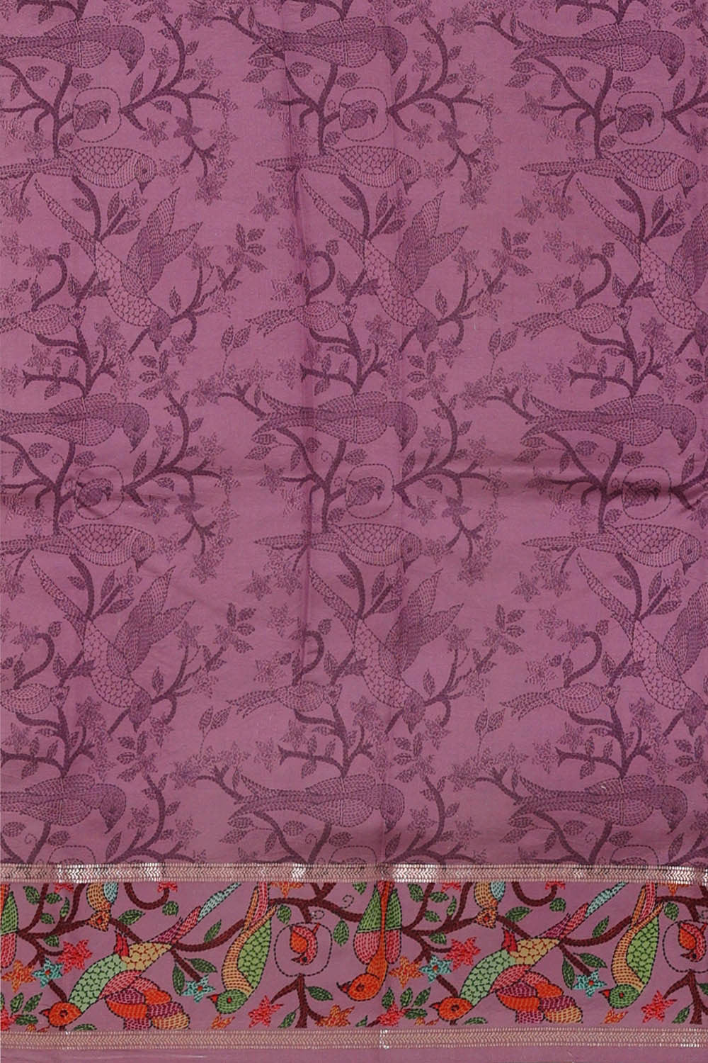 Lavender Pink Silk Saree