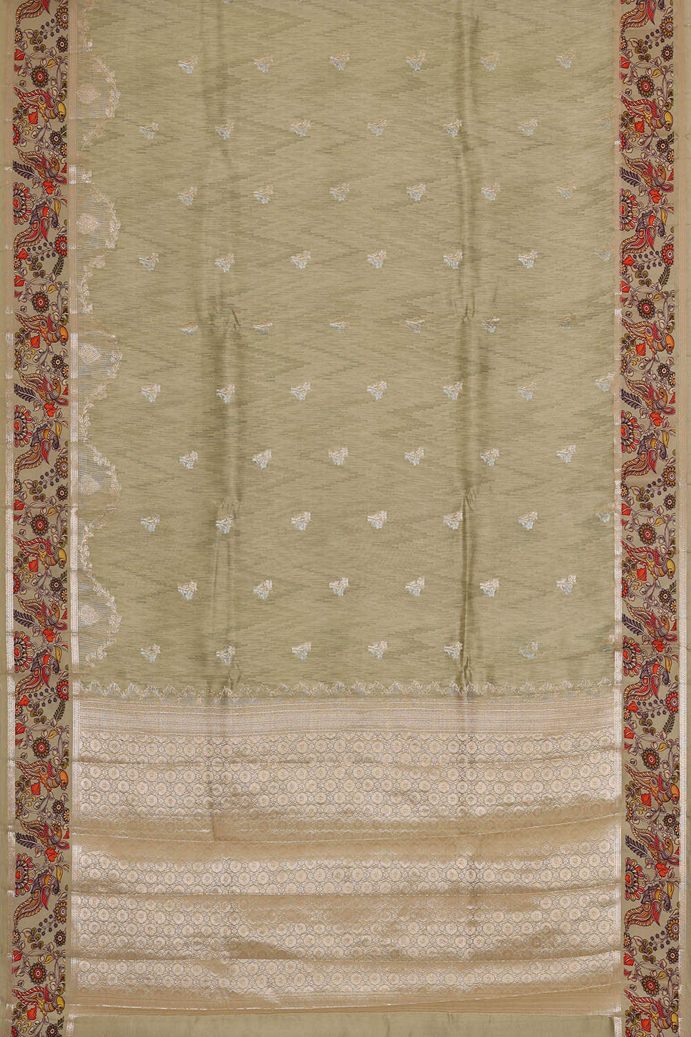Image of Dark Cream Silk Saree