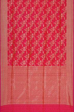 Image of Banarasi Silk Rani Pink Saree