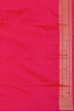 Image of Banarasi Silk Rani Pink Saree