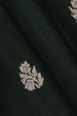 Image of Bottle Green Silk Saree