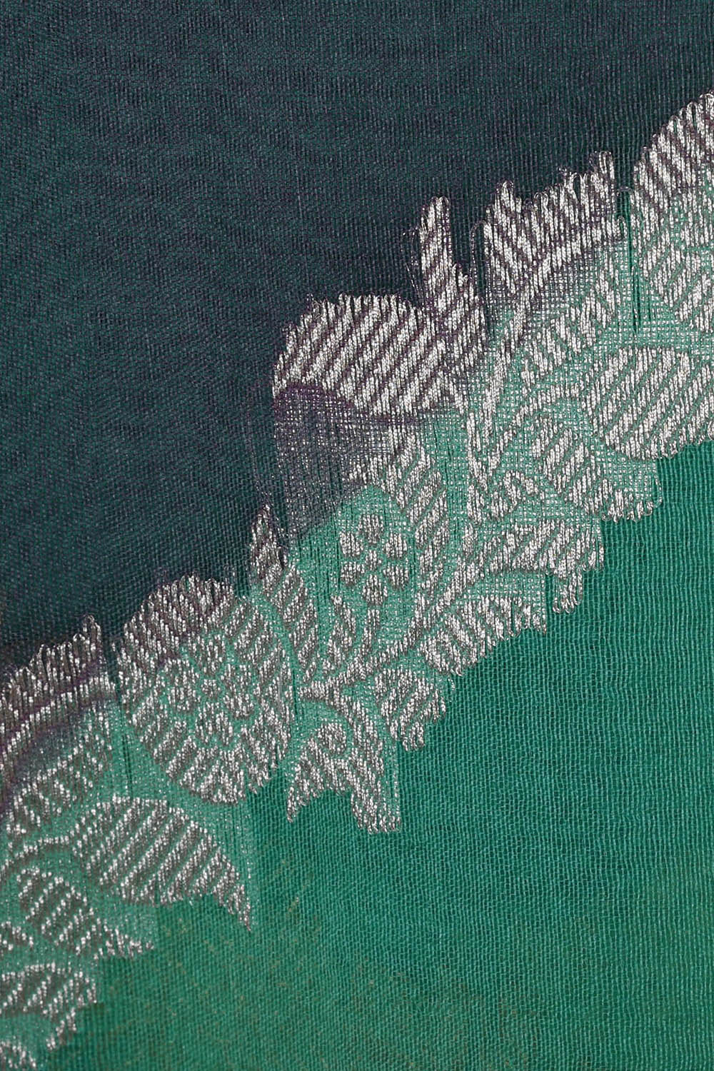 Banarasi Kora Sea Green Saree