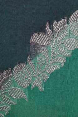 Image of Banarasi Kora Sea Green Saree
