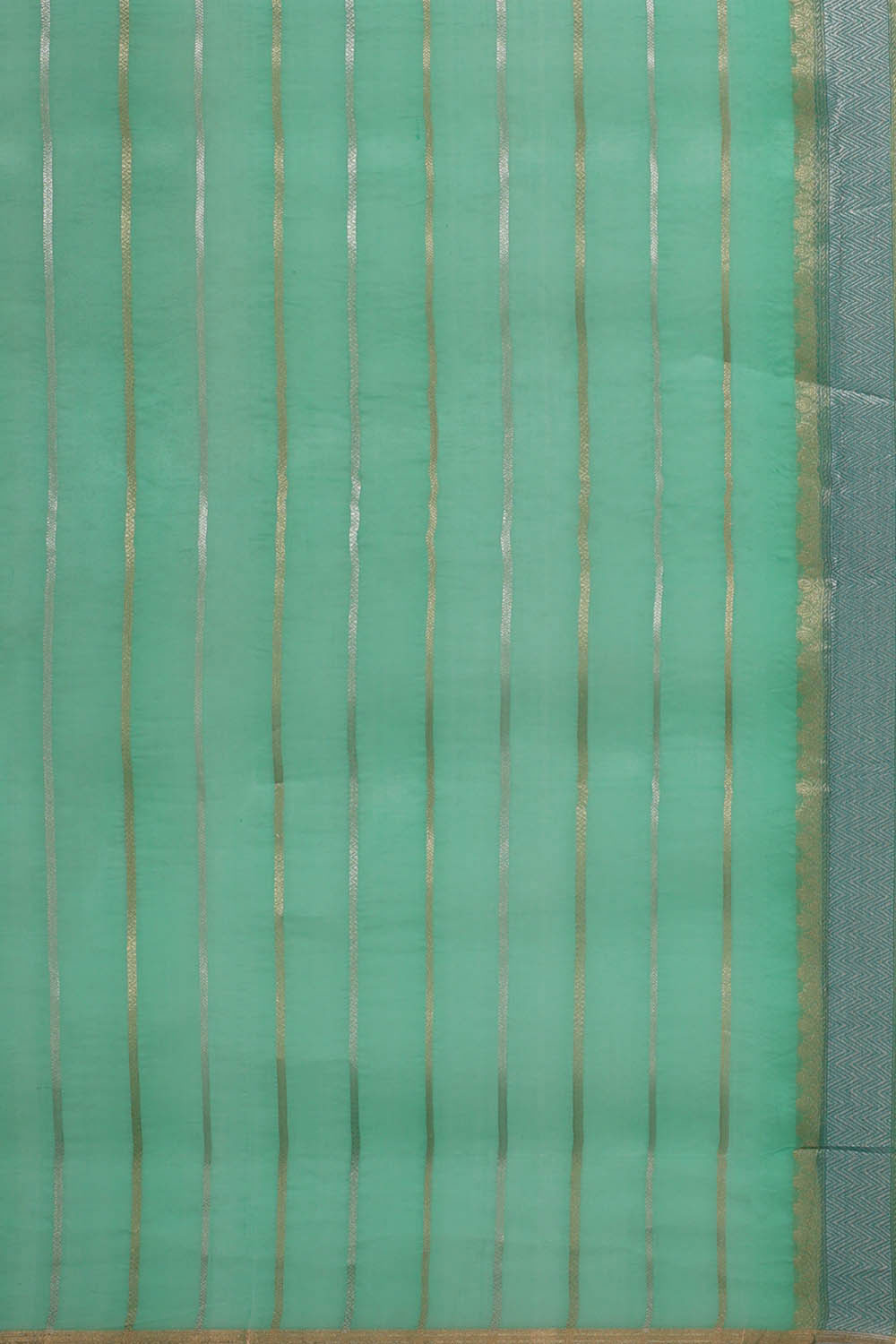 Banarasi Kora Sea Green Saree