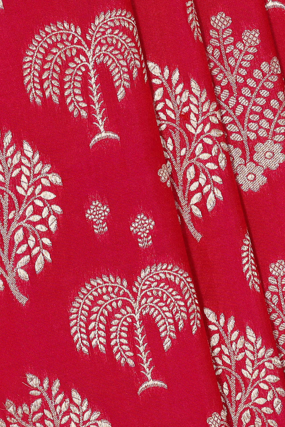 Banarasi Silk Pinkish Red Saree