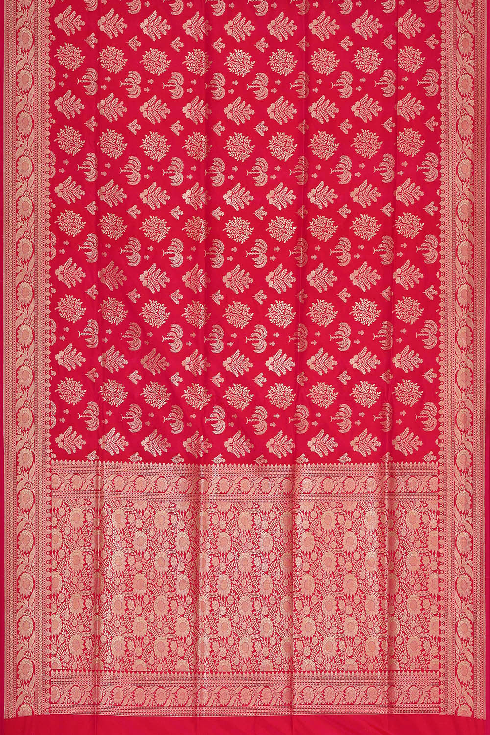 Banarasi Silk Pinkish Red Saree