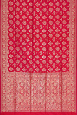 Image of Banarasi Silk Pinkish Red Saree