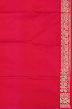 Image of Banarasi Silk Pinkish Red Saree
