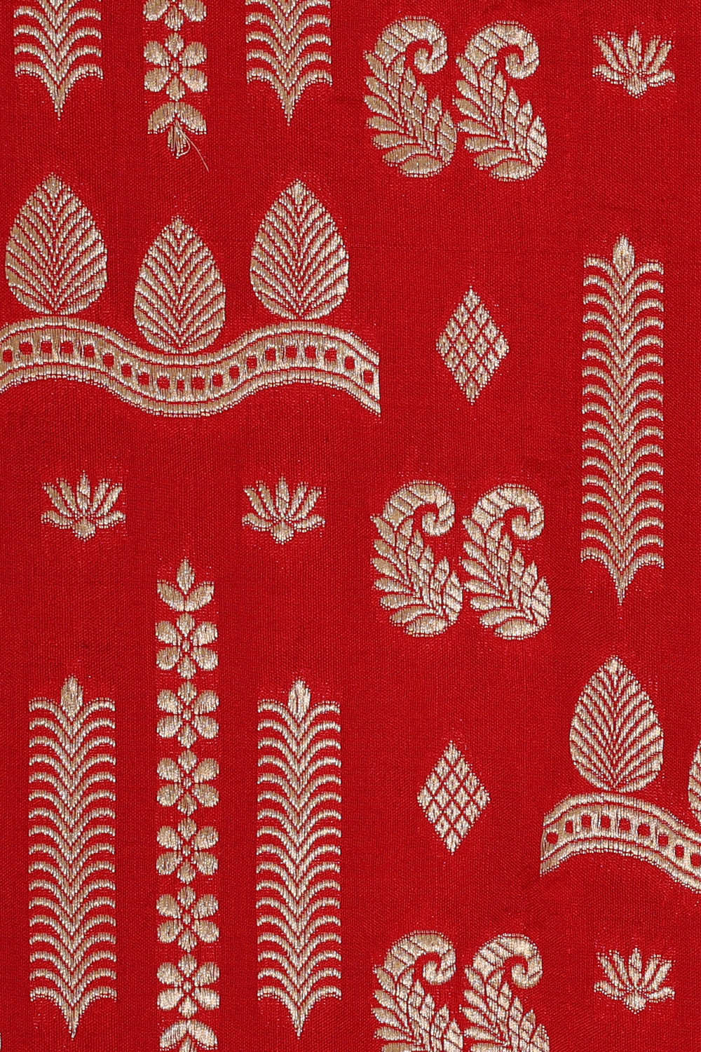 Image of Banarasi Silk Red Saree