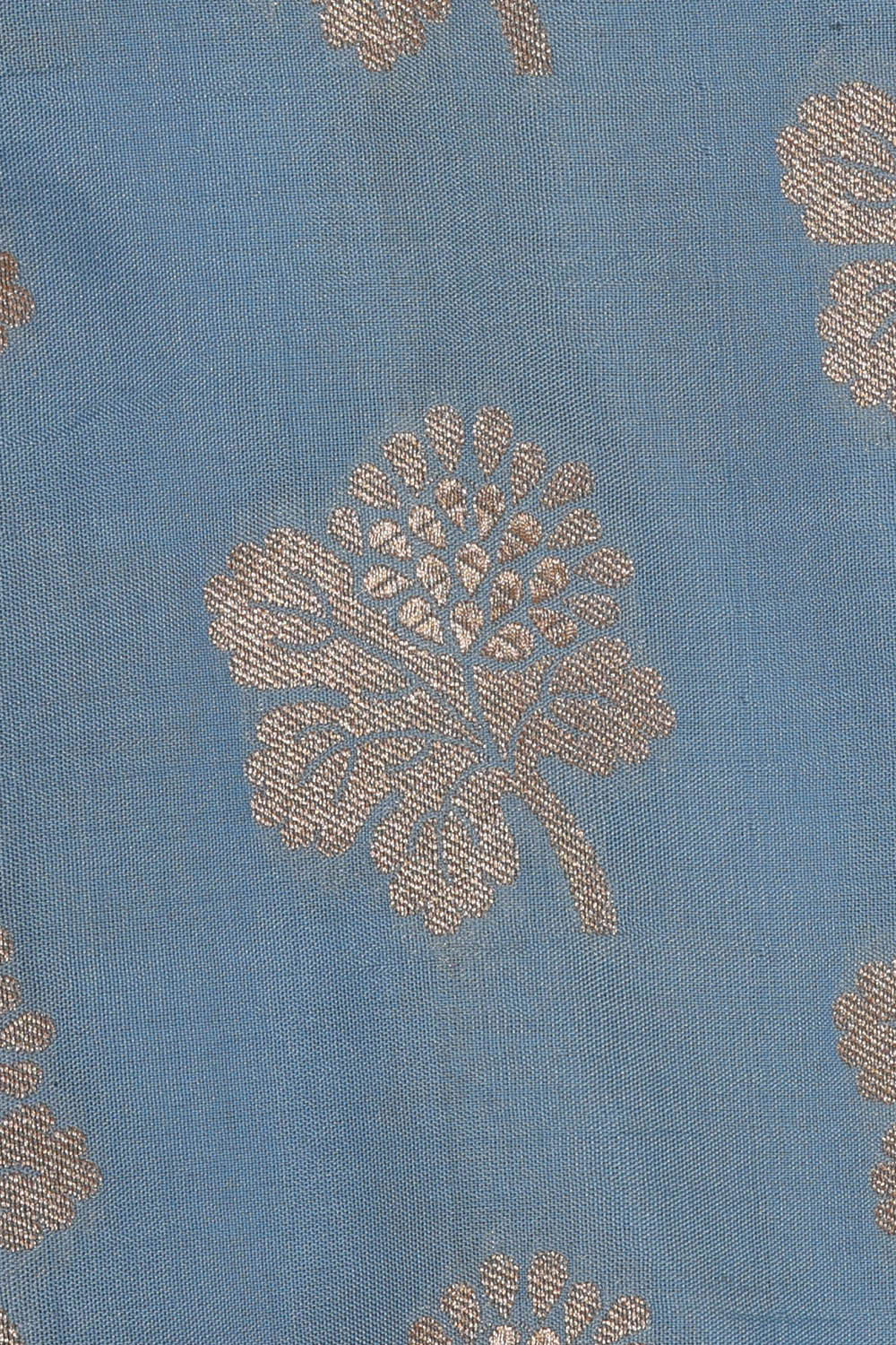 Image of Banarasi Silk Dull Blue Saree