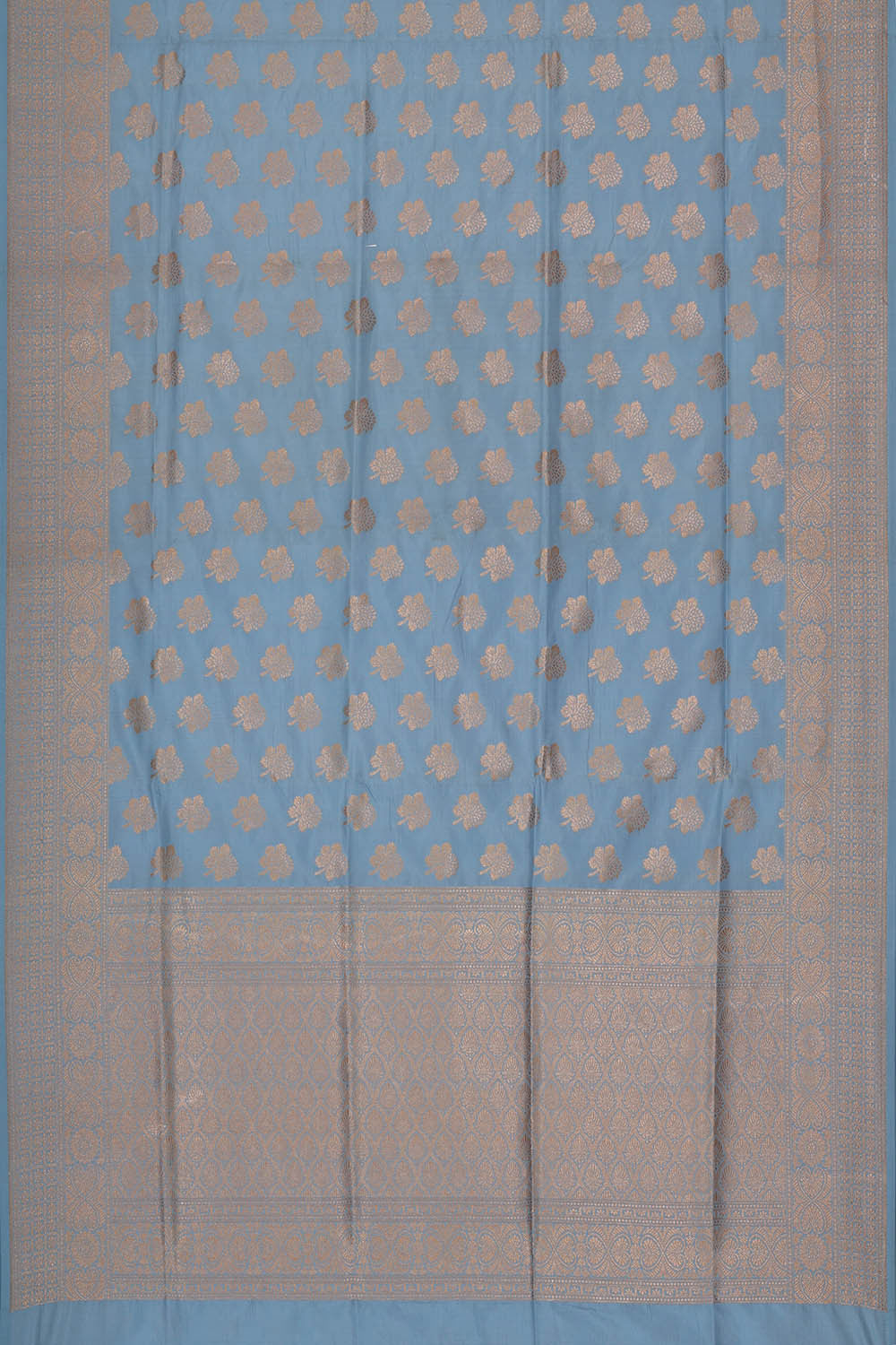 Image of Banarasi Silk Dull Blue Saree