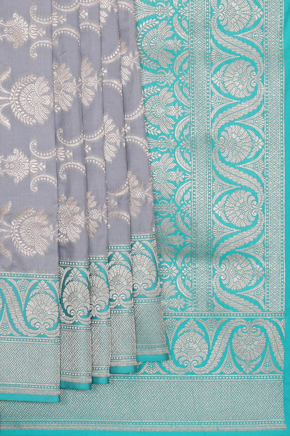Image of Banarasi Silk Grey Saree
