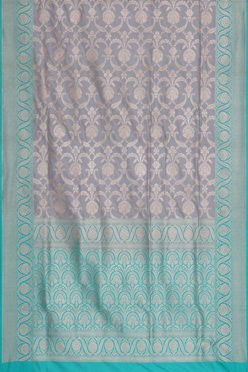 Image of Banarasi Silk Grey Saree