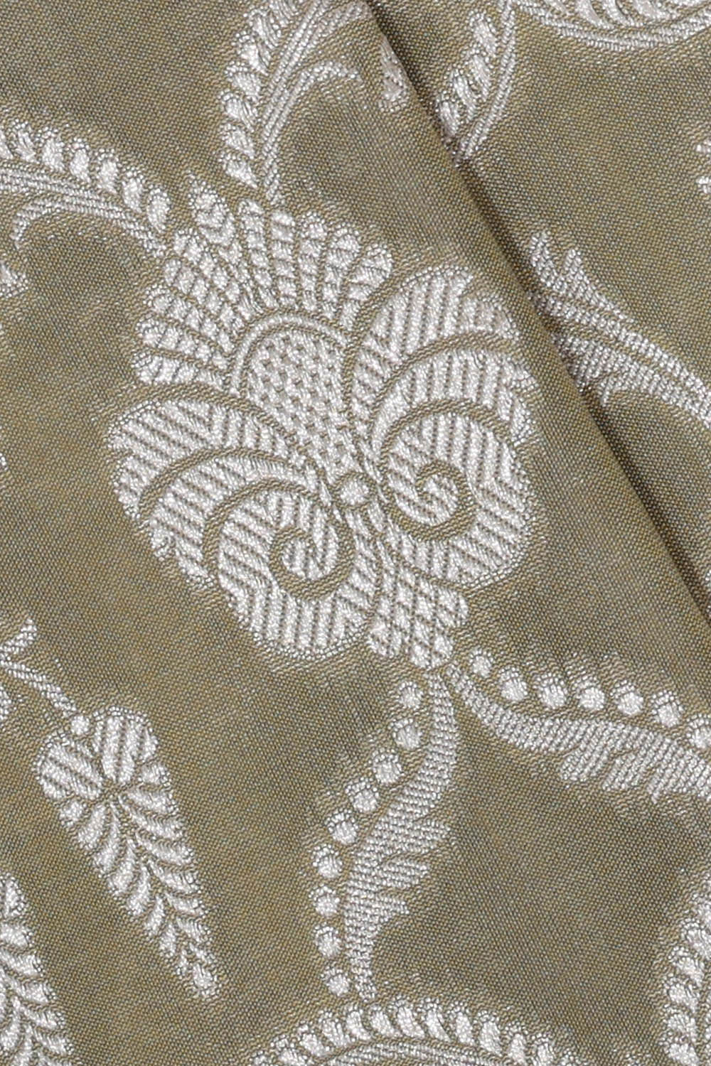 Banarasi Silk Sage Brown Saree