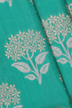 Image of Banarasi Silk Deep Sea Green Saree