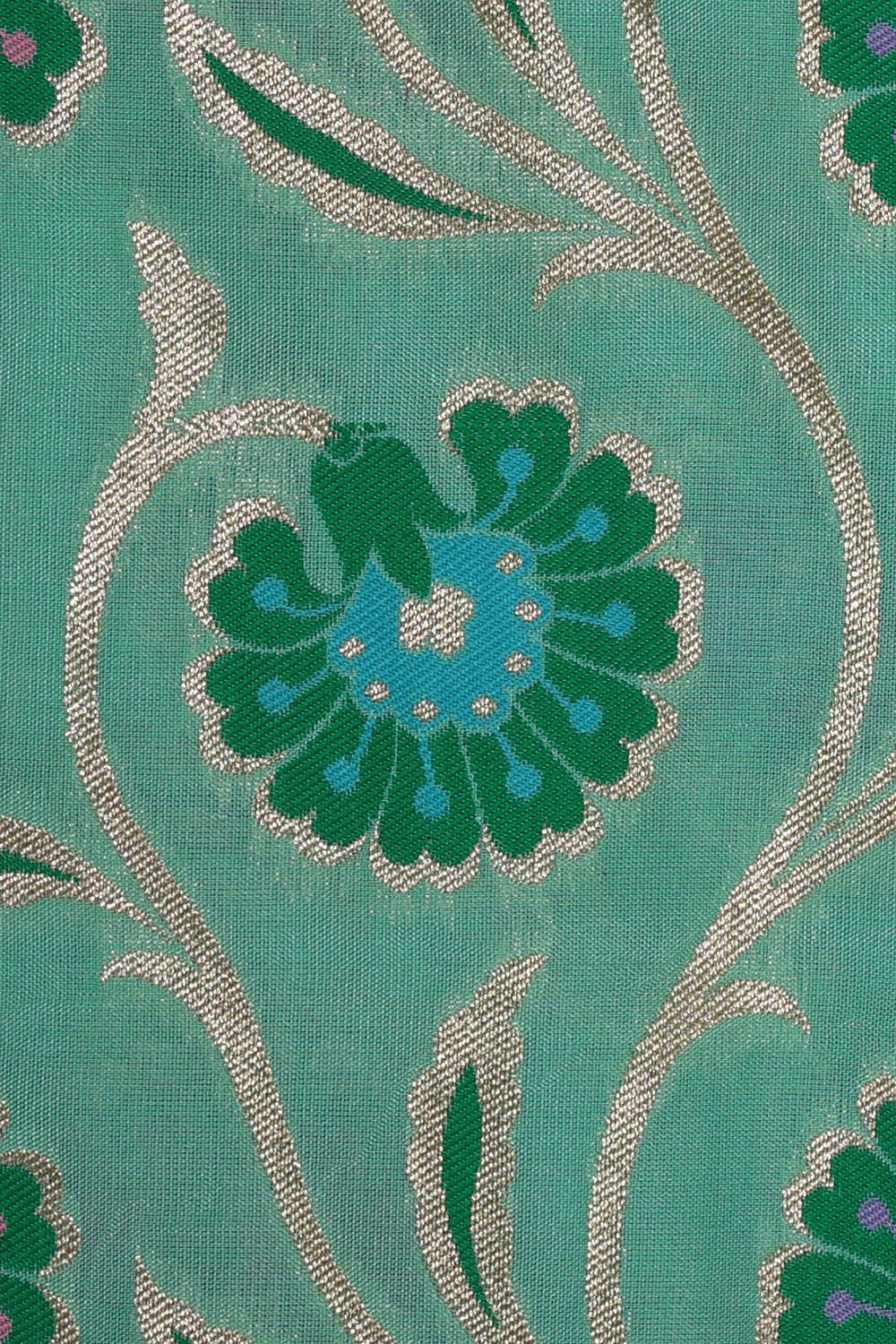 Image of Banarasi Silk Light Sea Green Saree