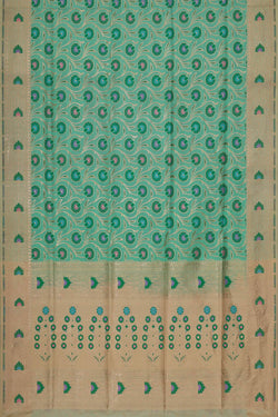Image of Banarasi Silk Light Sea Green Saree