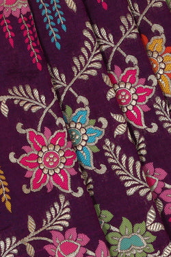Image of Banarasi Silk Violet Saree