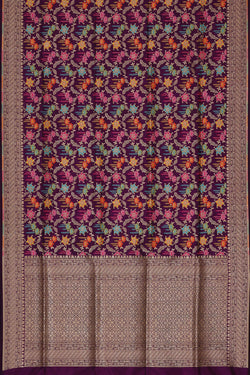Image of Banarasi Silk Violet Saree