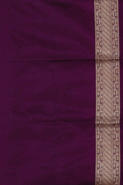 Image of Banarasi Silk Violet Saree