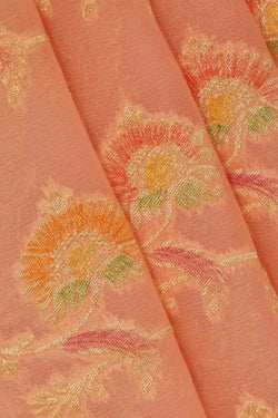 Image of Banarasi Georgette Peach Saree