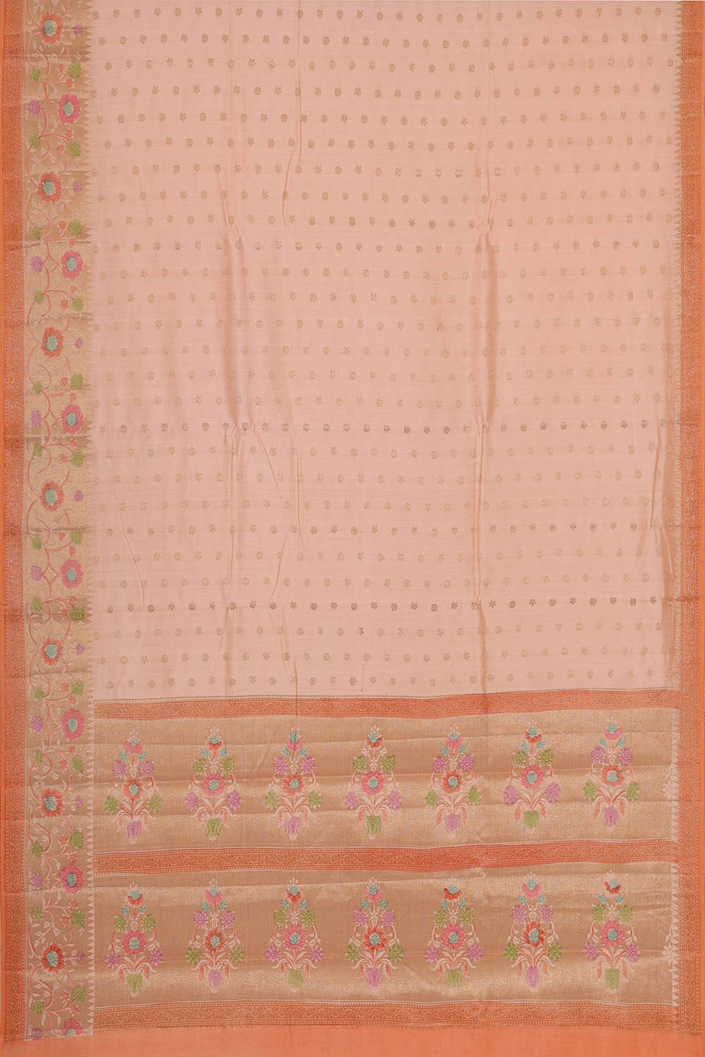 Image of Light Peach Silk Saree