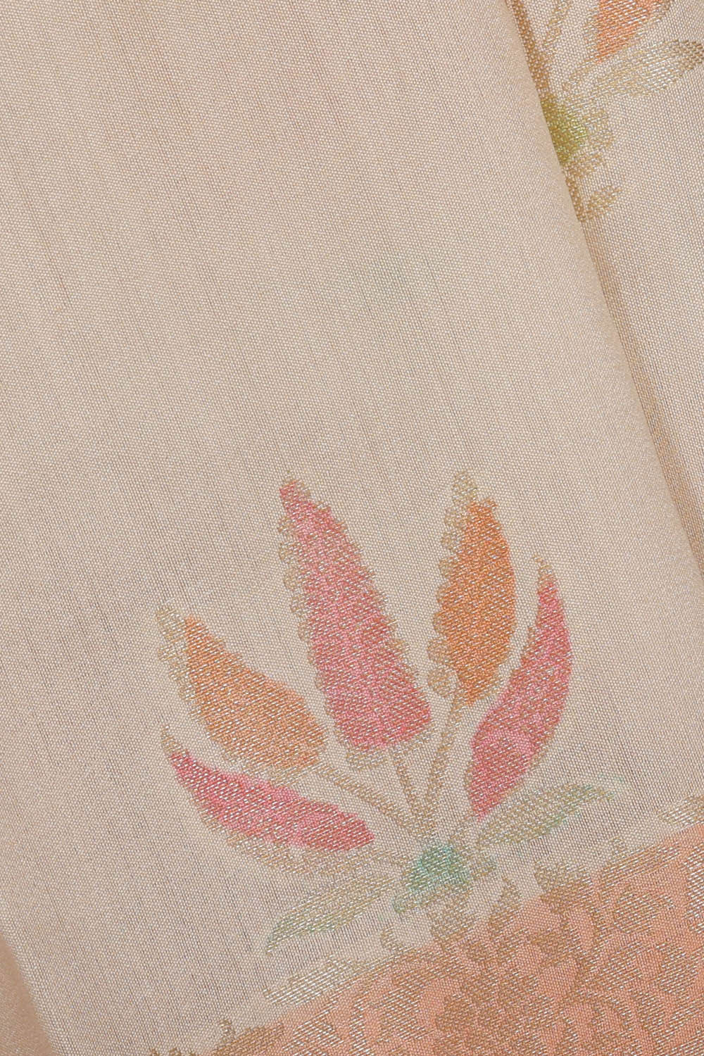 Cream Silk Saree
