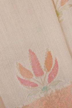 Image of Cream Silk Saree