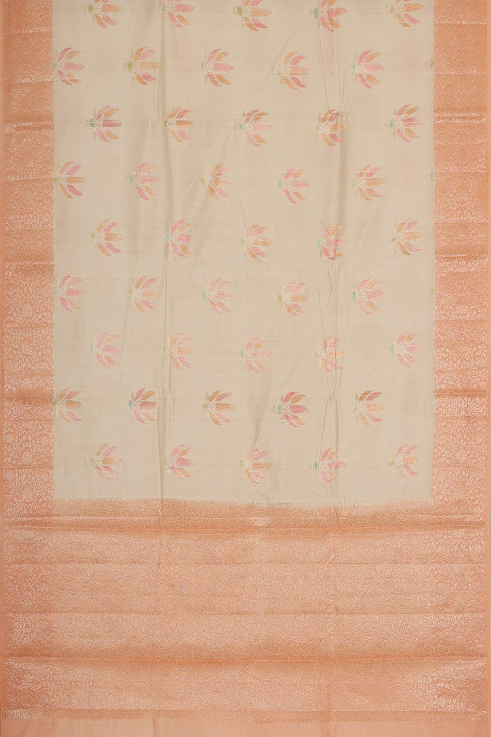Cream Silk Saree