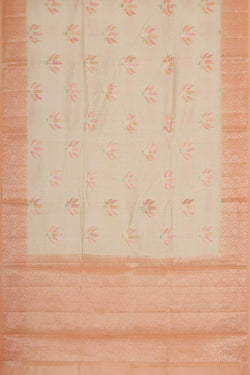 Image of Cream Silk Saree