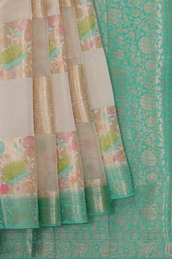 Image of Cream Silk Saree