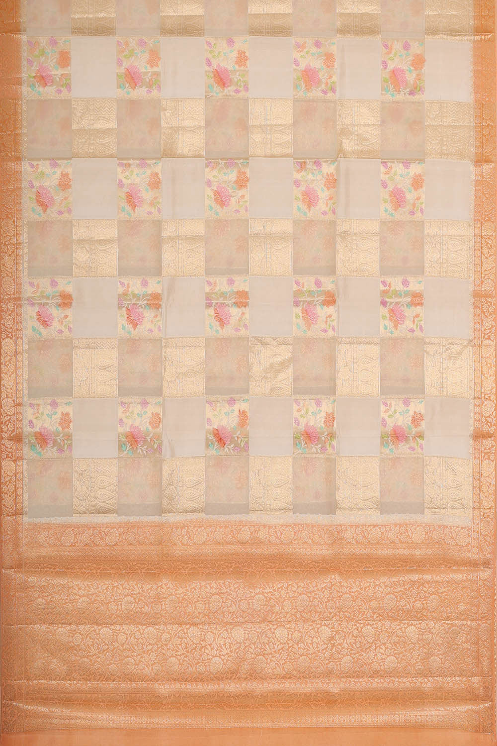 Cream Silk Saree