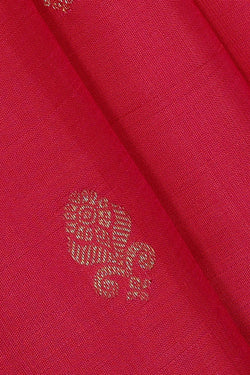 Image of Kanchipattu Pinkish Red Brocade Saree