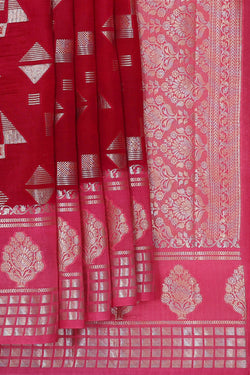 Image of Red Silk Saree