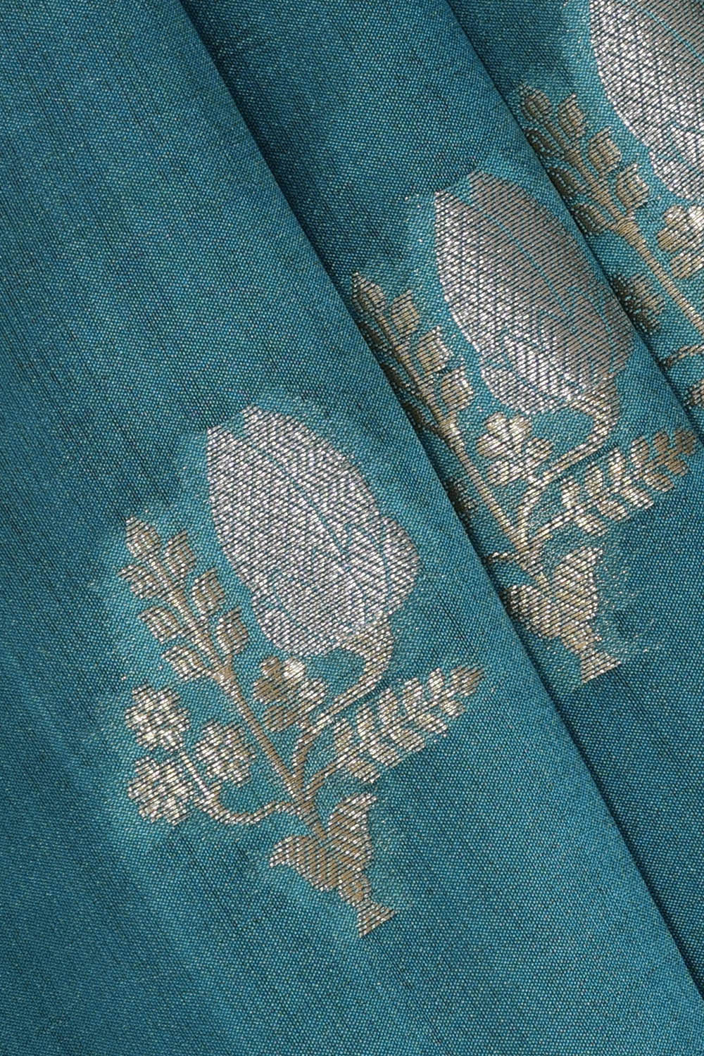 Ocean Blue Silk Saree