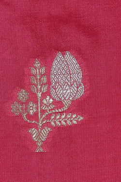 Image of Pinkish Red Silk Saree