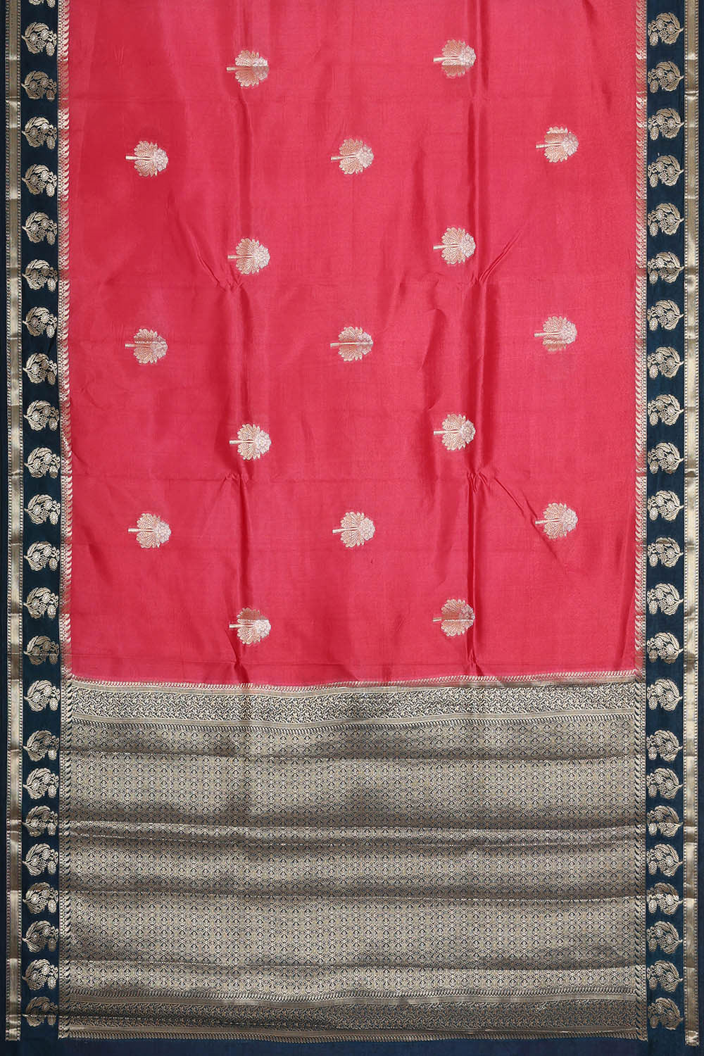 Peach Pink Silk Saree