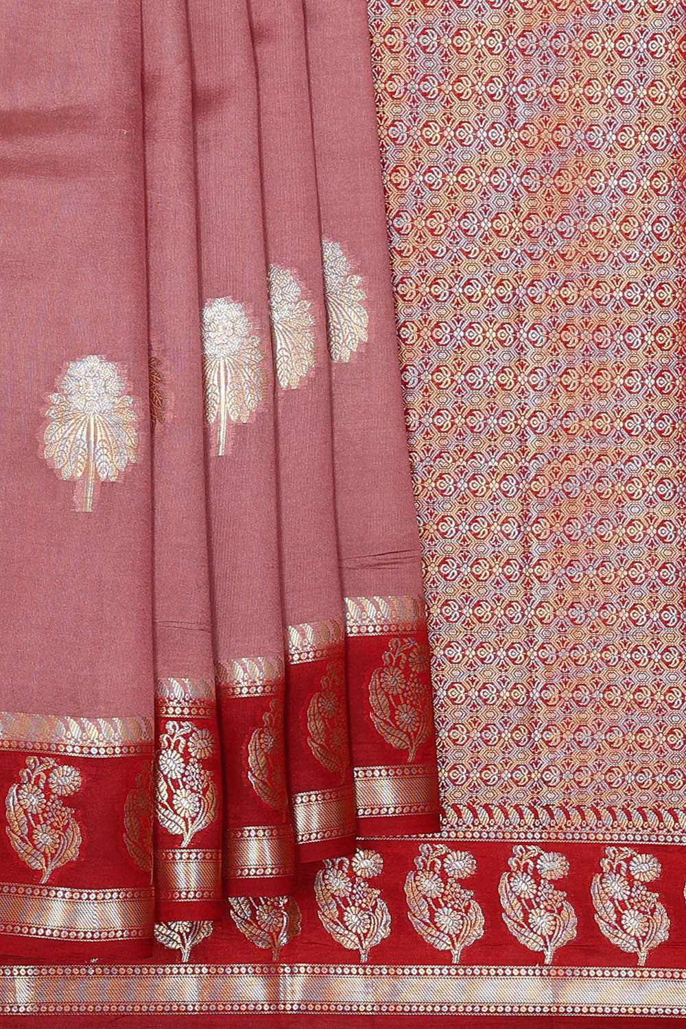 Onion Pink Silk Saree