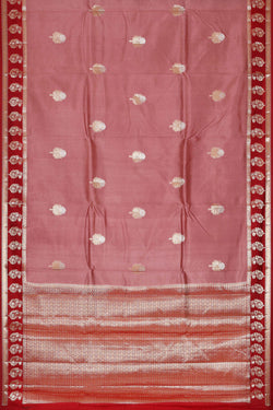 Image of Onion Pink Silk Saree