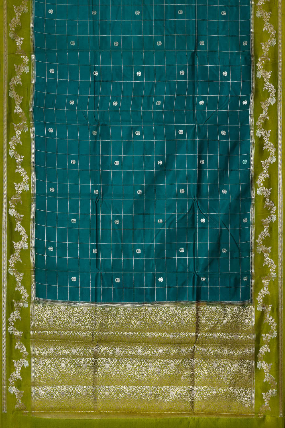 Peacock Blue Silk Saree
