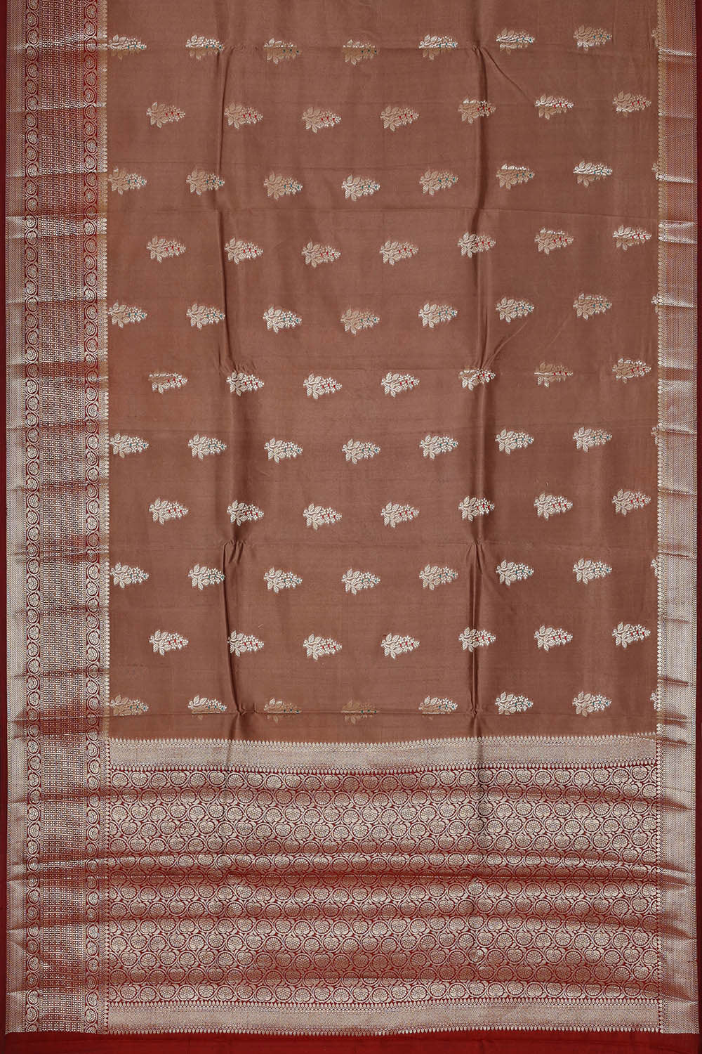 Image of Light Brown Silk Saree