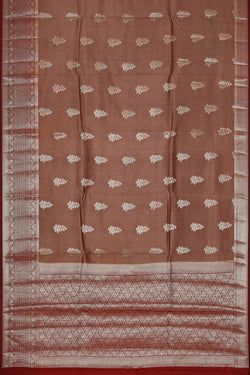 Image of Light Brown Silk Saree