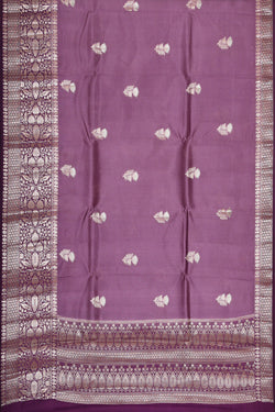 Image of Dark Lavender Silk Saree
