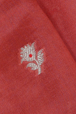 Image of Dark Peach Silk Saree
