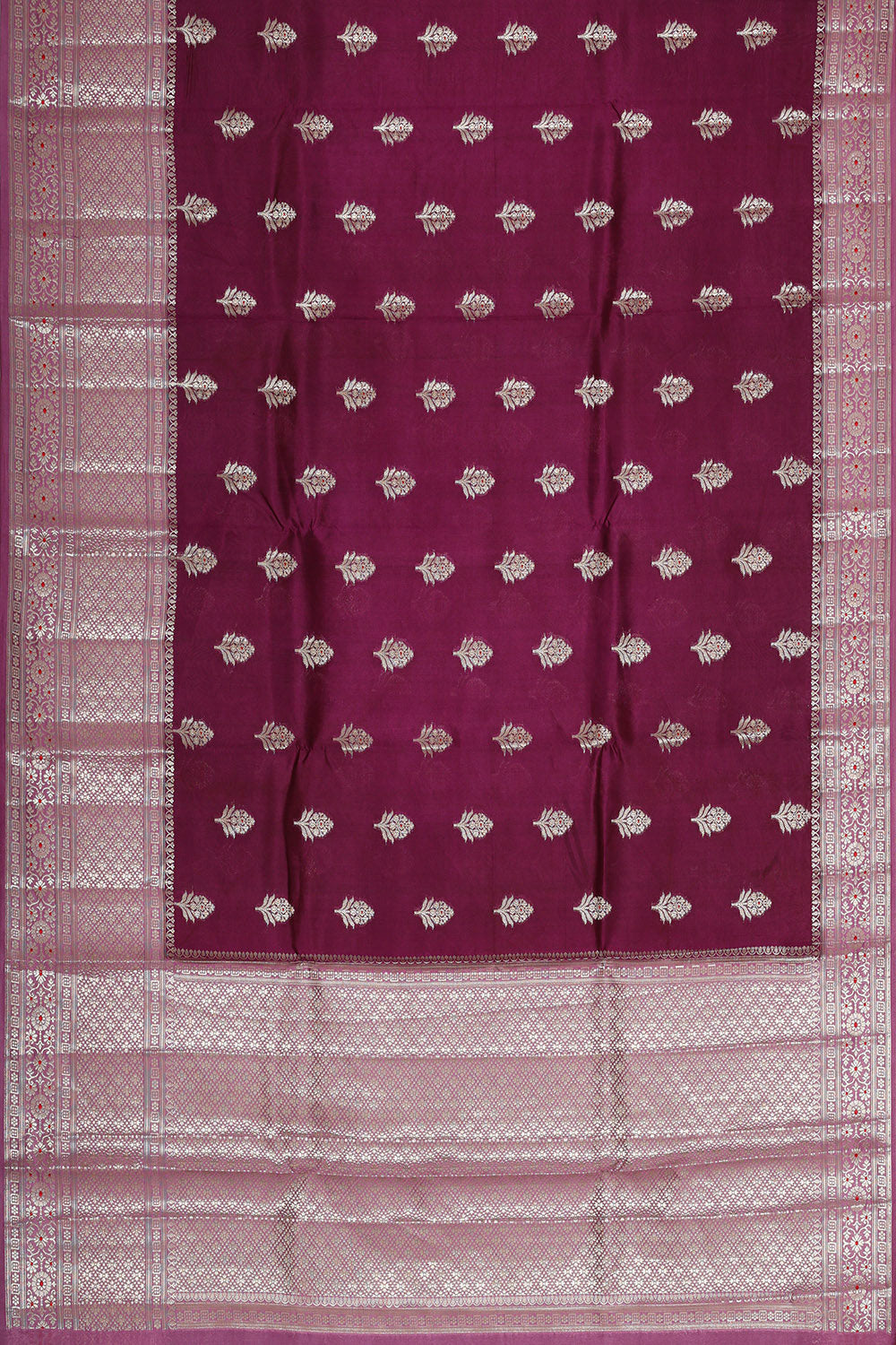 Wine Red Silk Saree