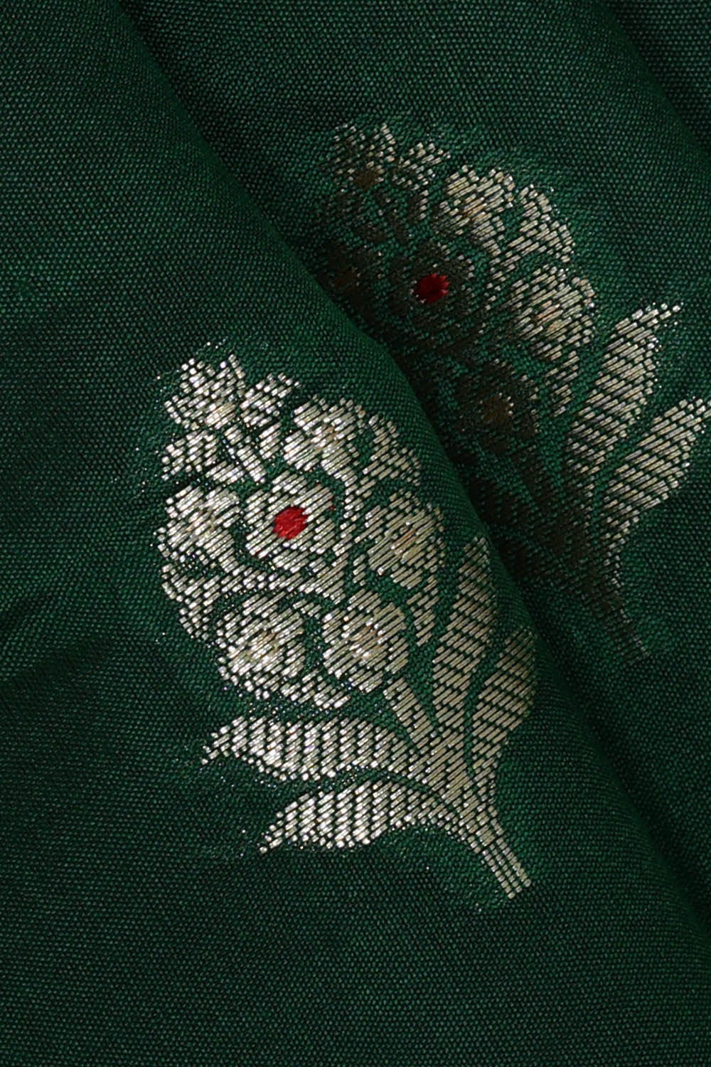 Bottle Green Silk Saree