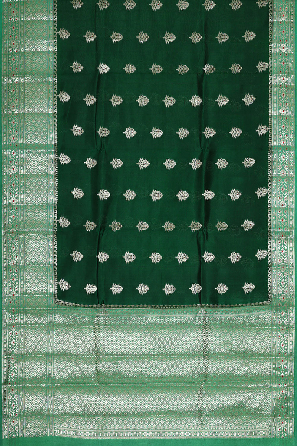 Bottle Green Silk Saree