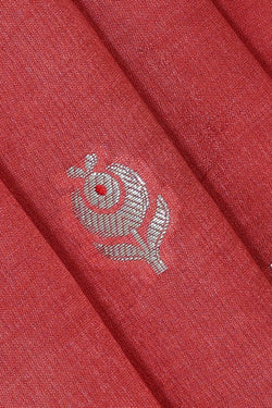 Image of Orange Red Silk Saree